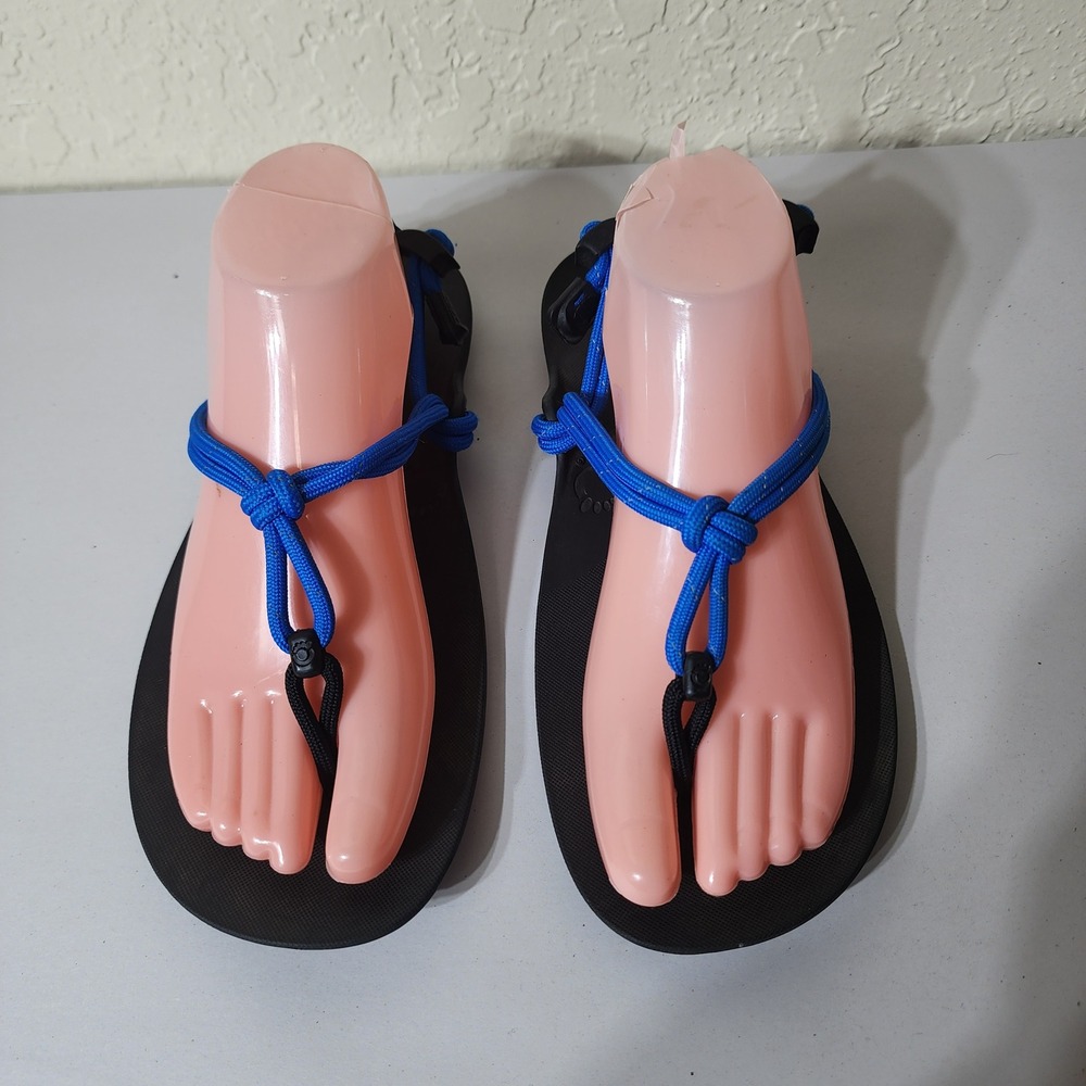 Xero Shoes Genesis Barefoot Sandals Womens 8 Mens 7 Blue Black Minimalist Hiking